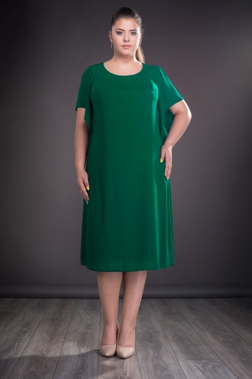 Rochie verde din voal Casiana